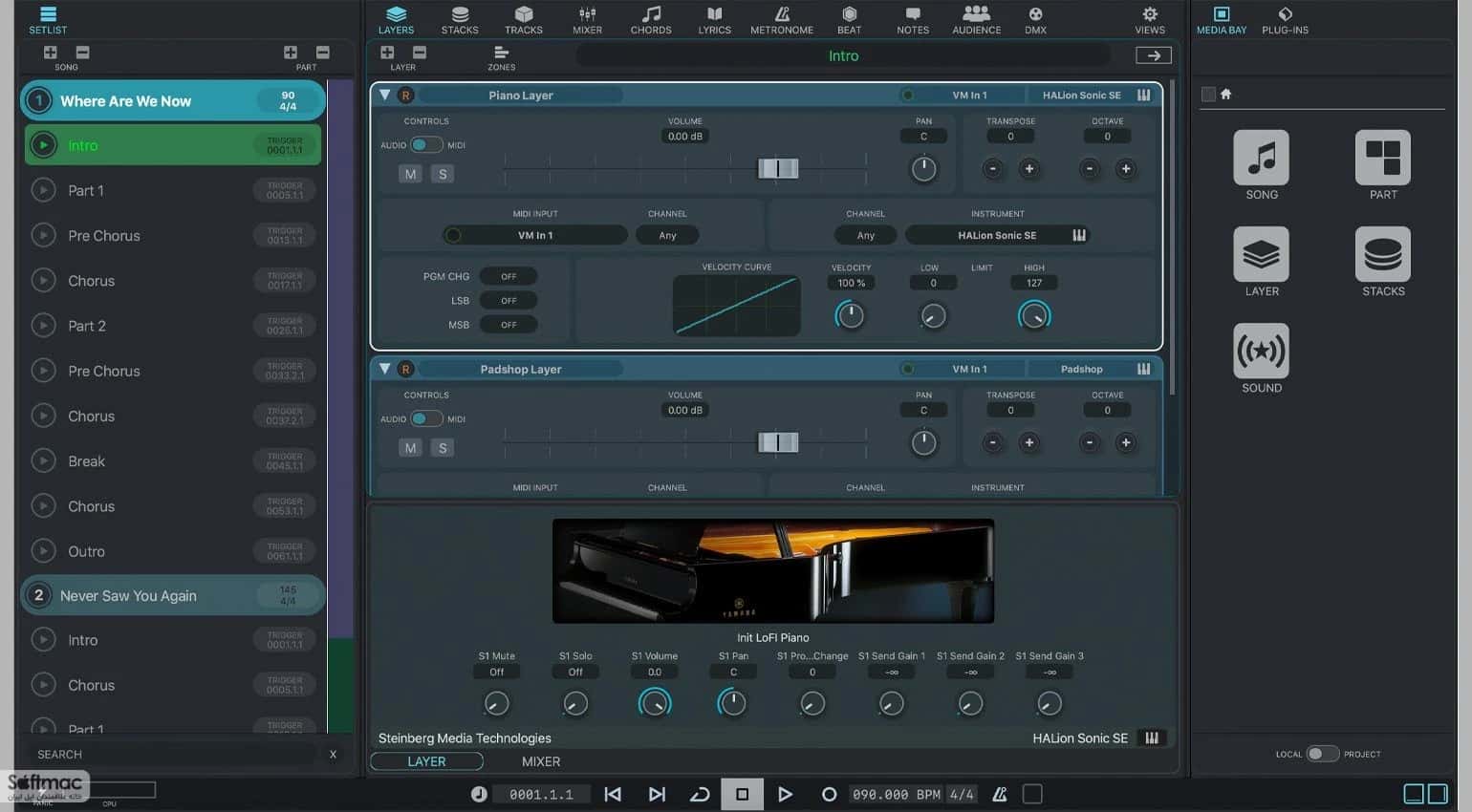 اسکرینشات 2 Steinberg VST Live Pro