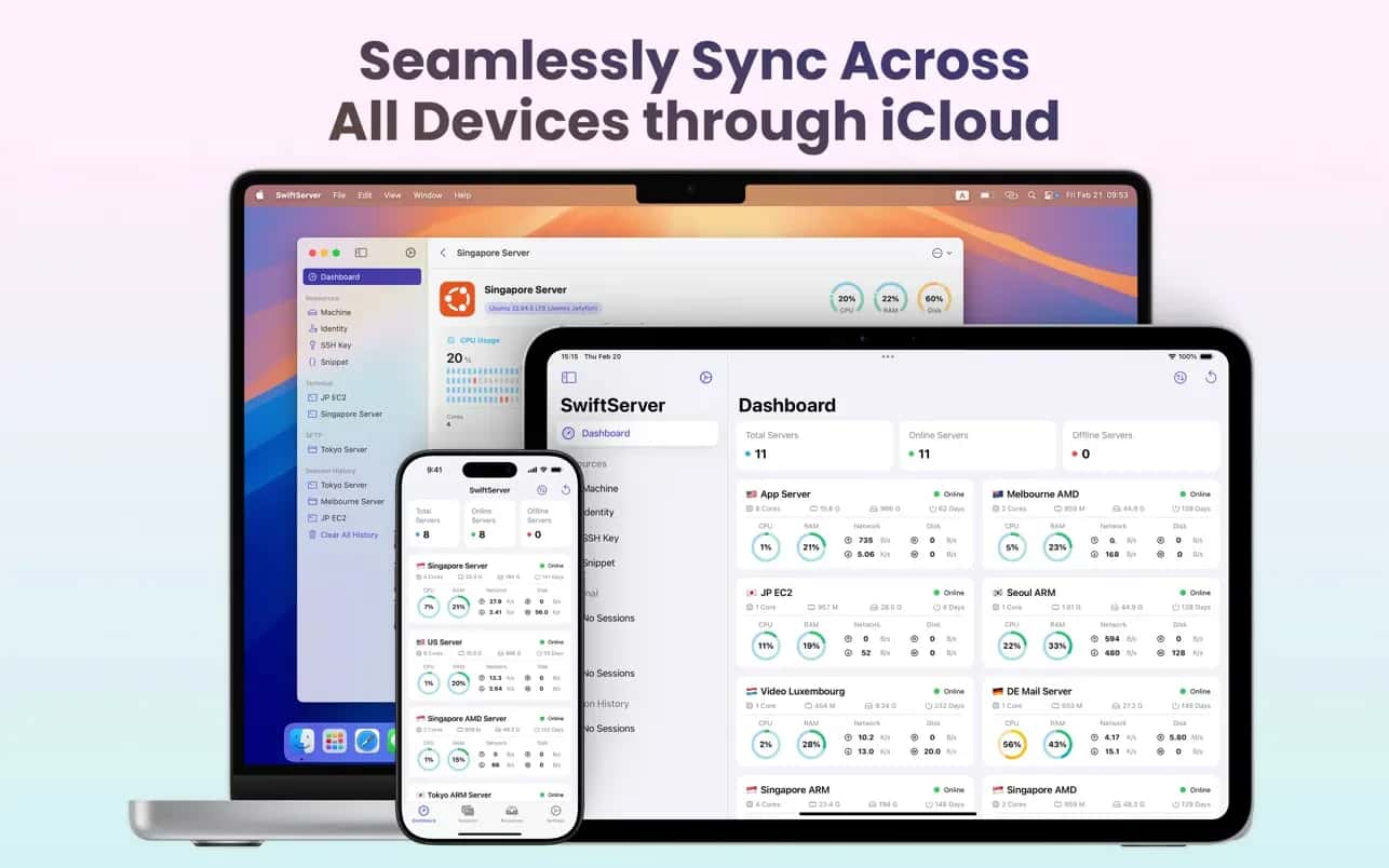 اسکرینشات 2 SwiftServer - Monitoring & SSH