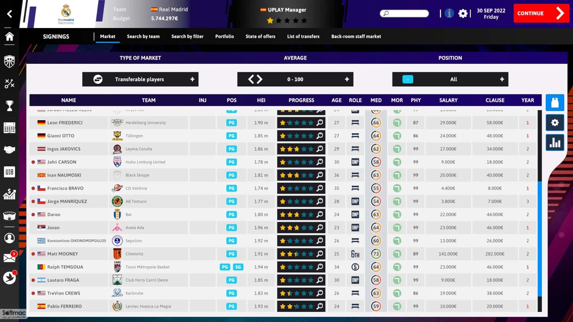 اسکرینشات 2 International Basketball Manager