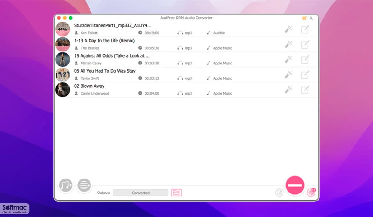 اسکرینشات 1 AudFree DRM Audio Converter