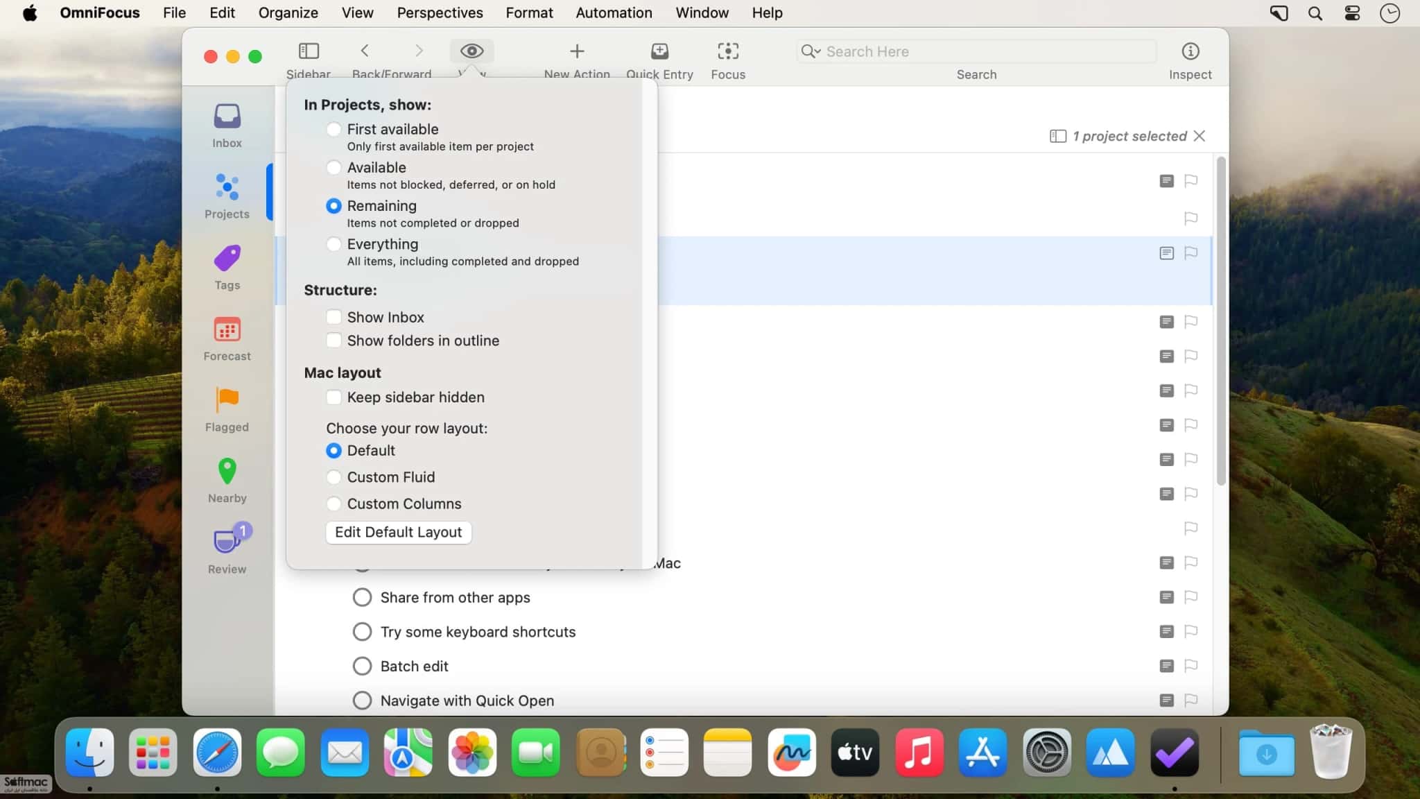 اسکرینشات 2 OmniFocus Pro