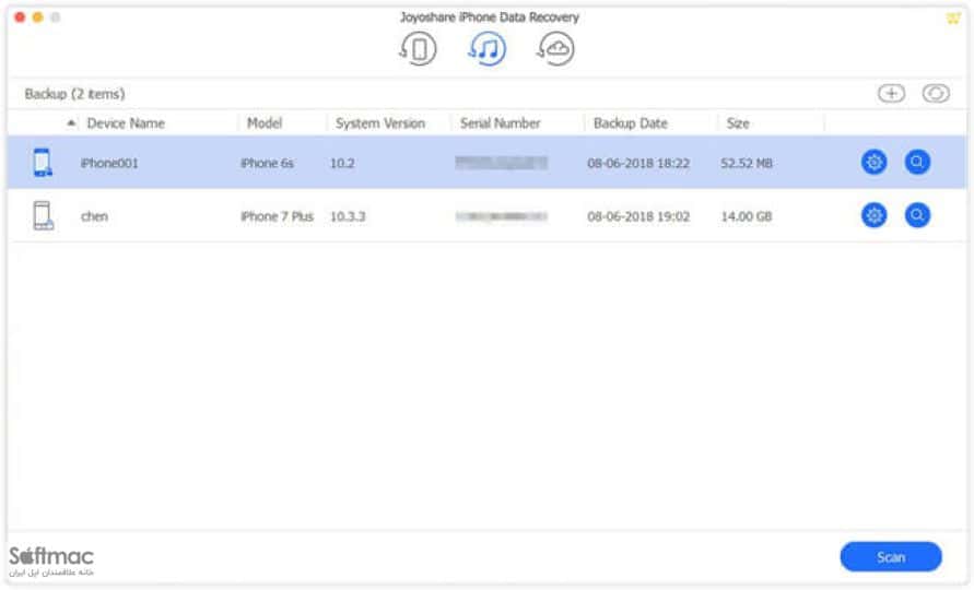 اسکرینشات 2 Joyoshare iPhone Data Recovery