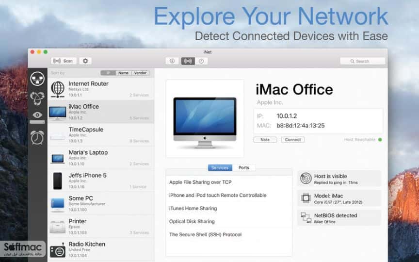 اسکرینشات 3 iNet Network Scanner