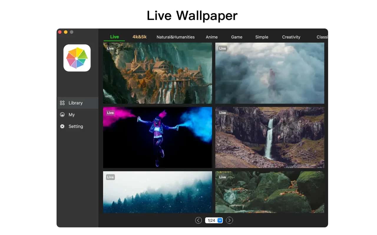 اسکرینشات 2 Paper - Live Wallpapers