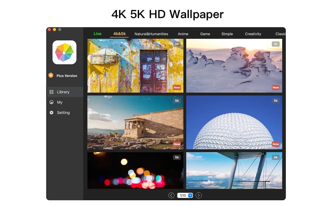 اسکرینشات 1 Paper - Live Wallpapers