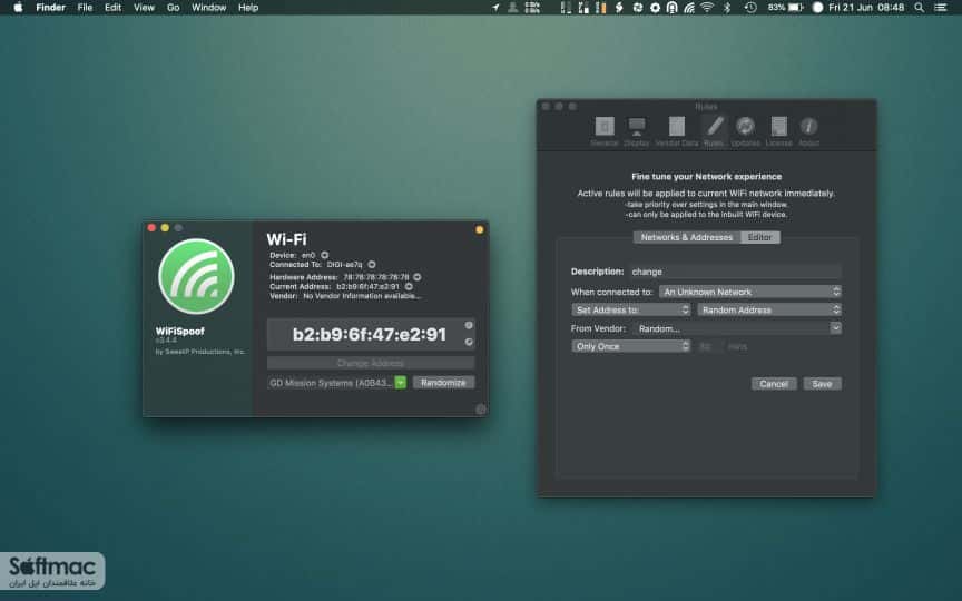 اسکرینشات 3 WiFiSpoof