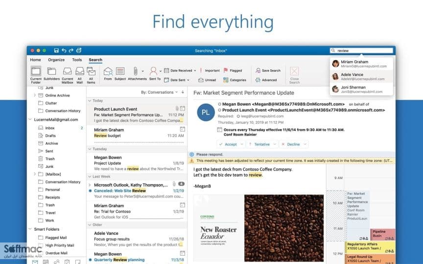 اسکرینشات 1 Microsoft Outlook