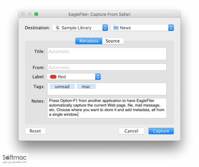 اسکرینشات 2 EagleFiler