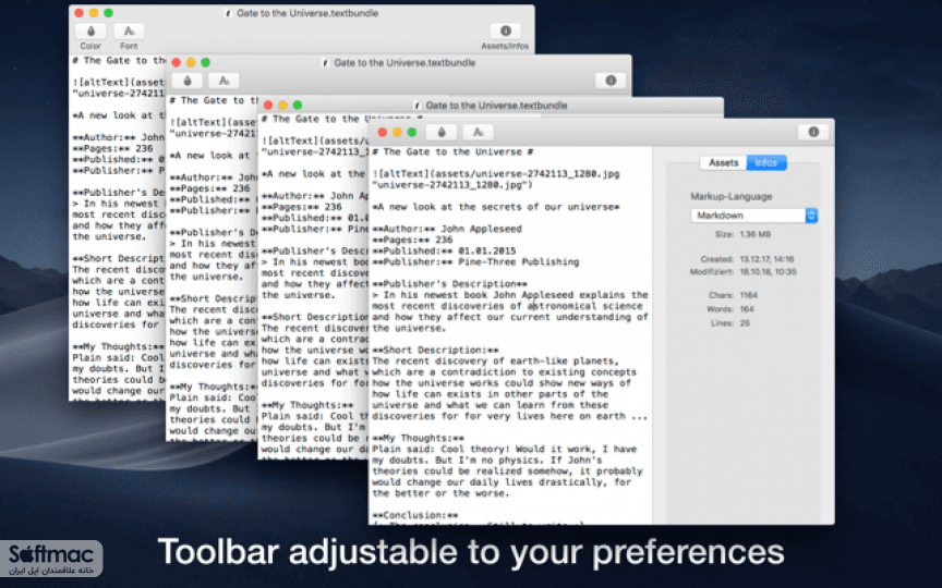 اسکرینشات 1 Textbundle Editor