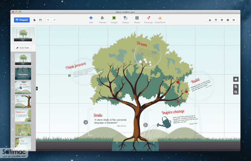 اسکرینشات 2 Prezi Pro