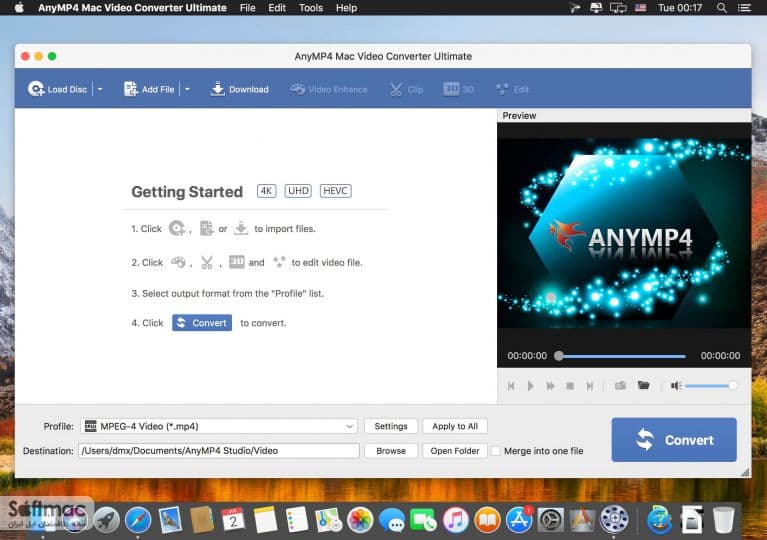 اسکرینشات 1 AnyMP4 Mac Video Converter Ultimate