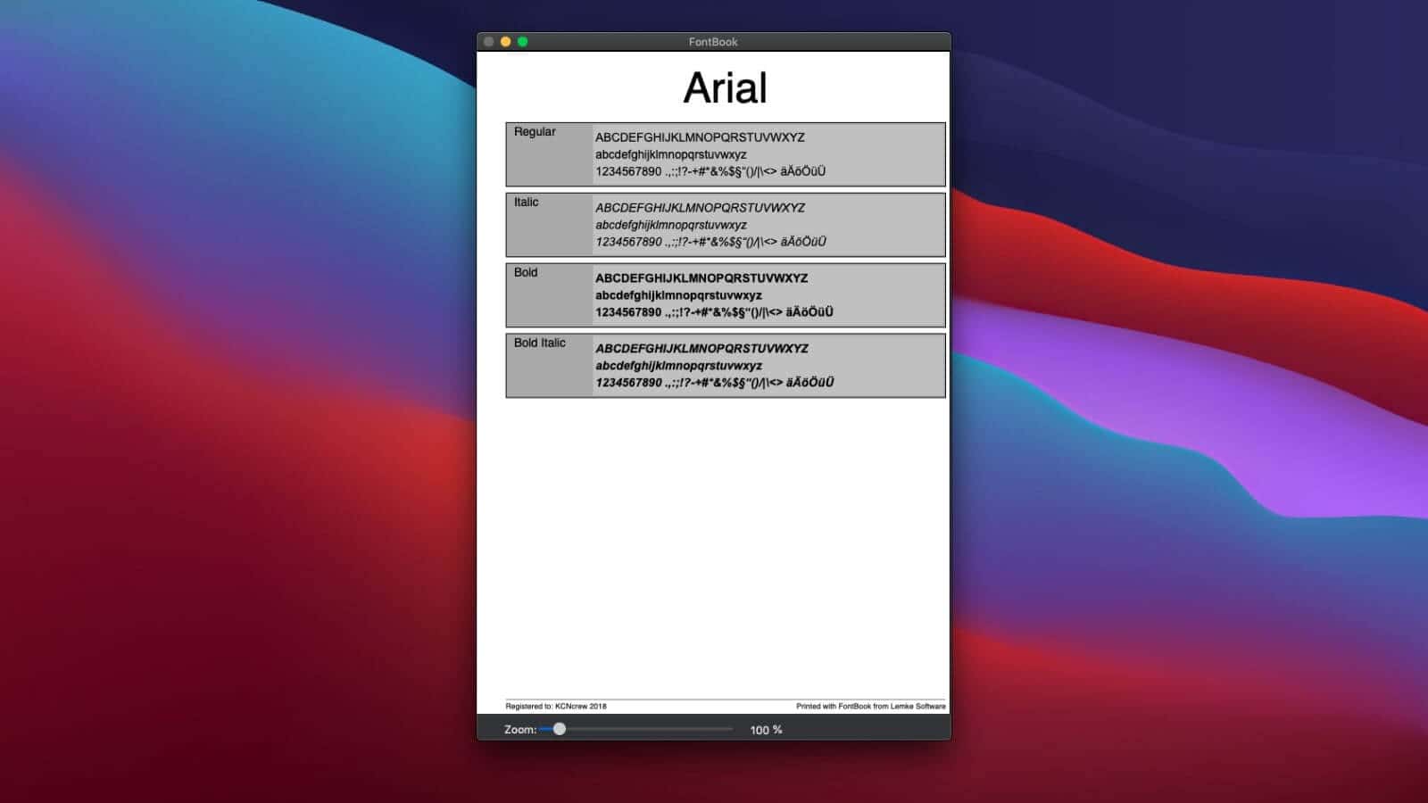 اسکرینشات 4 FontBook