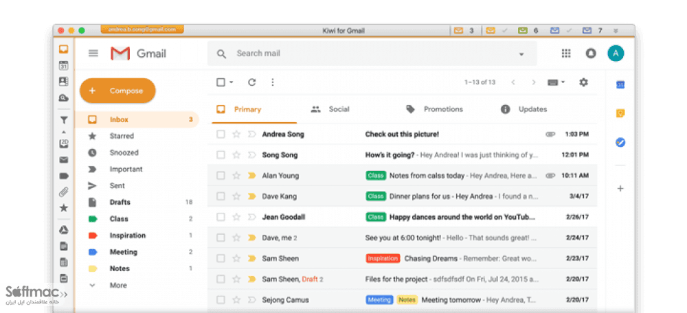 اسکرینشات 2 Kiwi for Gmail