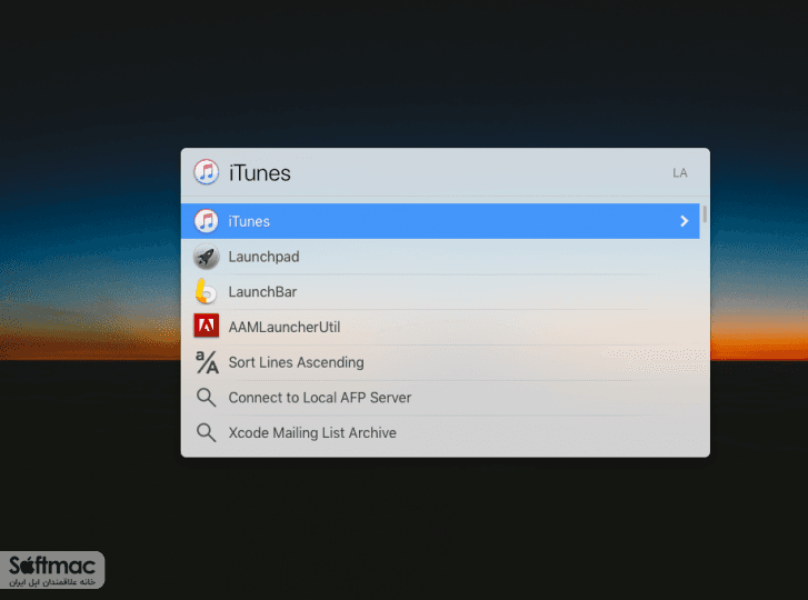 اسکرینشات 1 LaunchBar