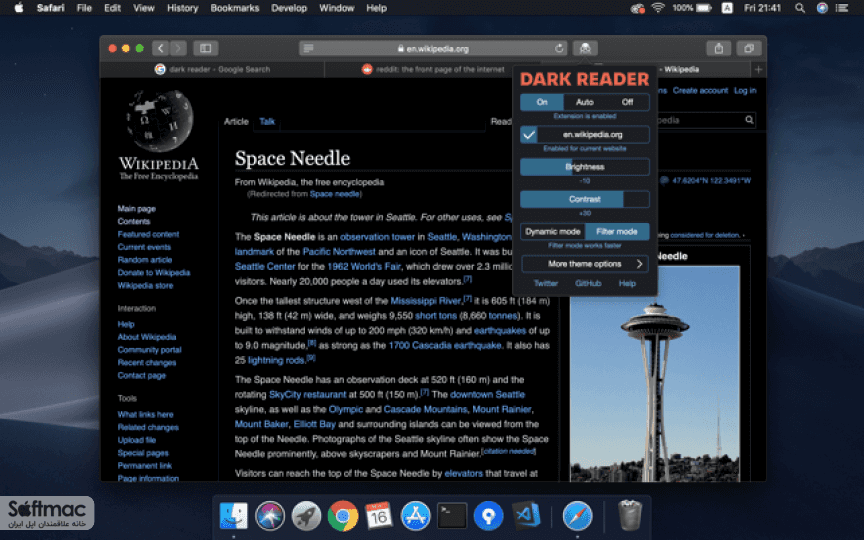 اسکرینشات 2 Dark Reader for Safari
