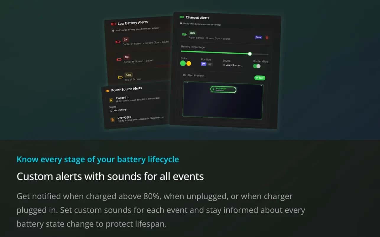 اسکرینشات 4 Juicy: Battery Alerts & Health