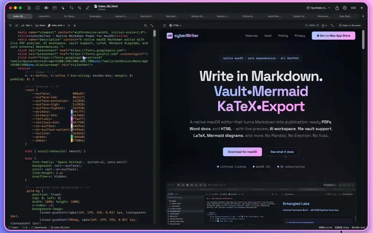 اسکرینشات 10 cyberWriter