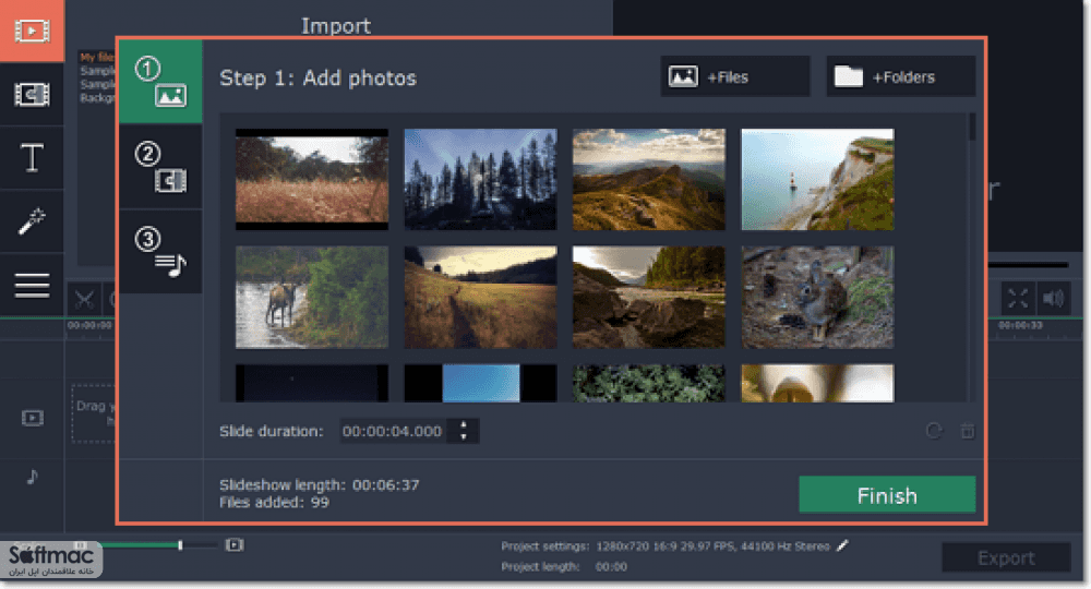 اسکرینشات 3 Movavi Slideshow Maker