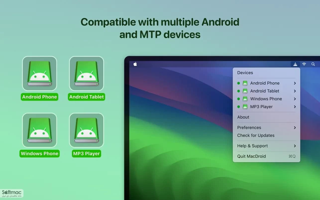 اسکرینشات 1 MacDroid