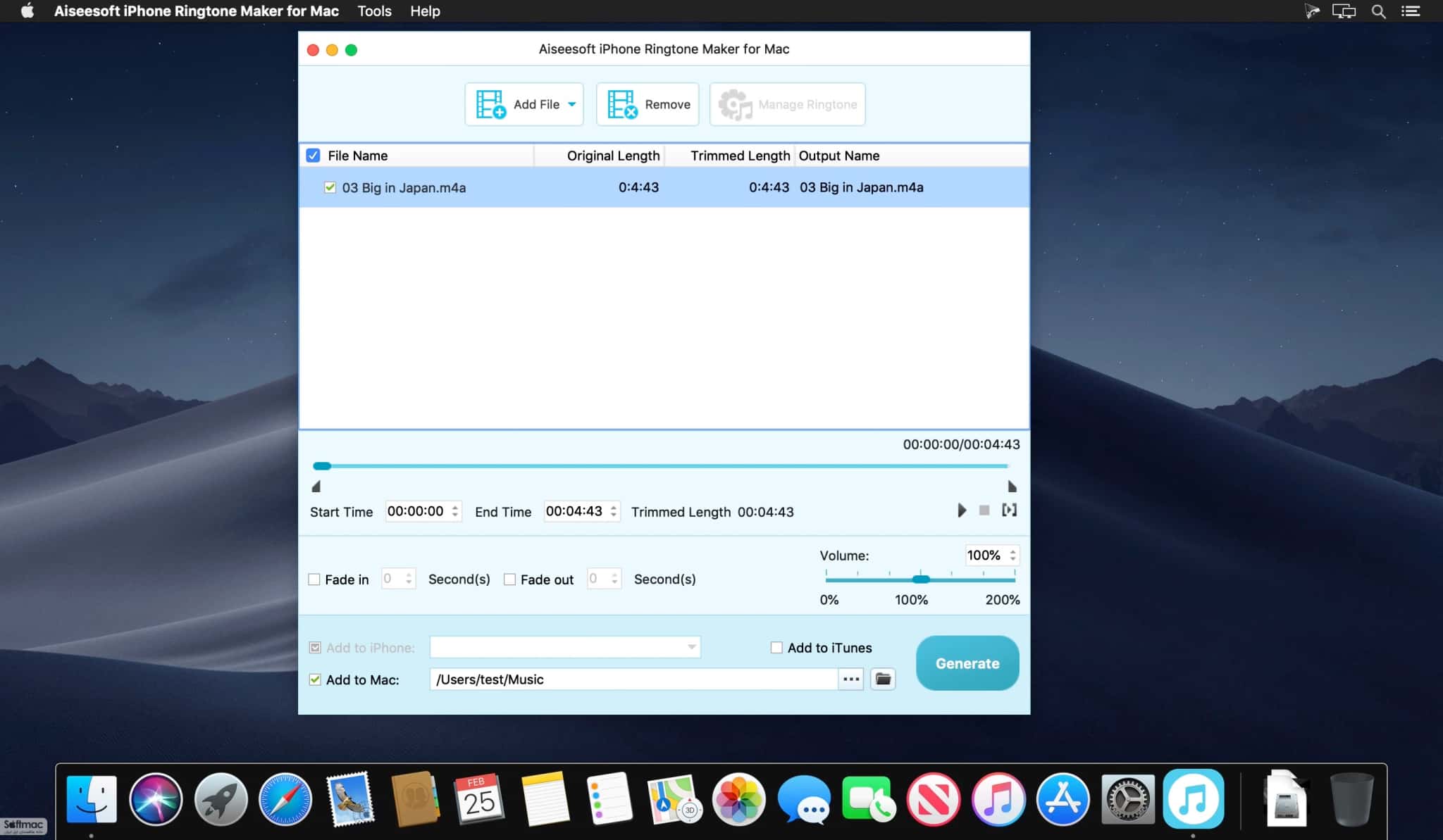 اسکرینشات 2 Aiseesoft iPhone Ringtone Maker