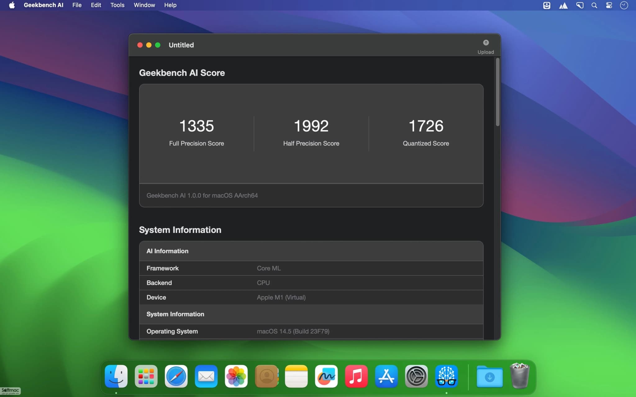اسکرینشات 1 Geekbench AI