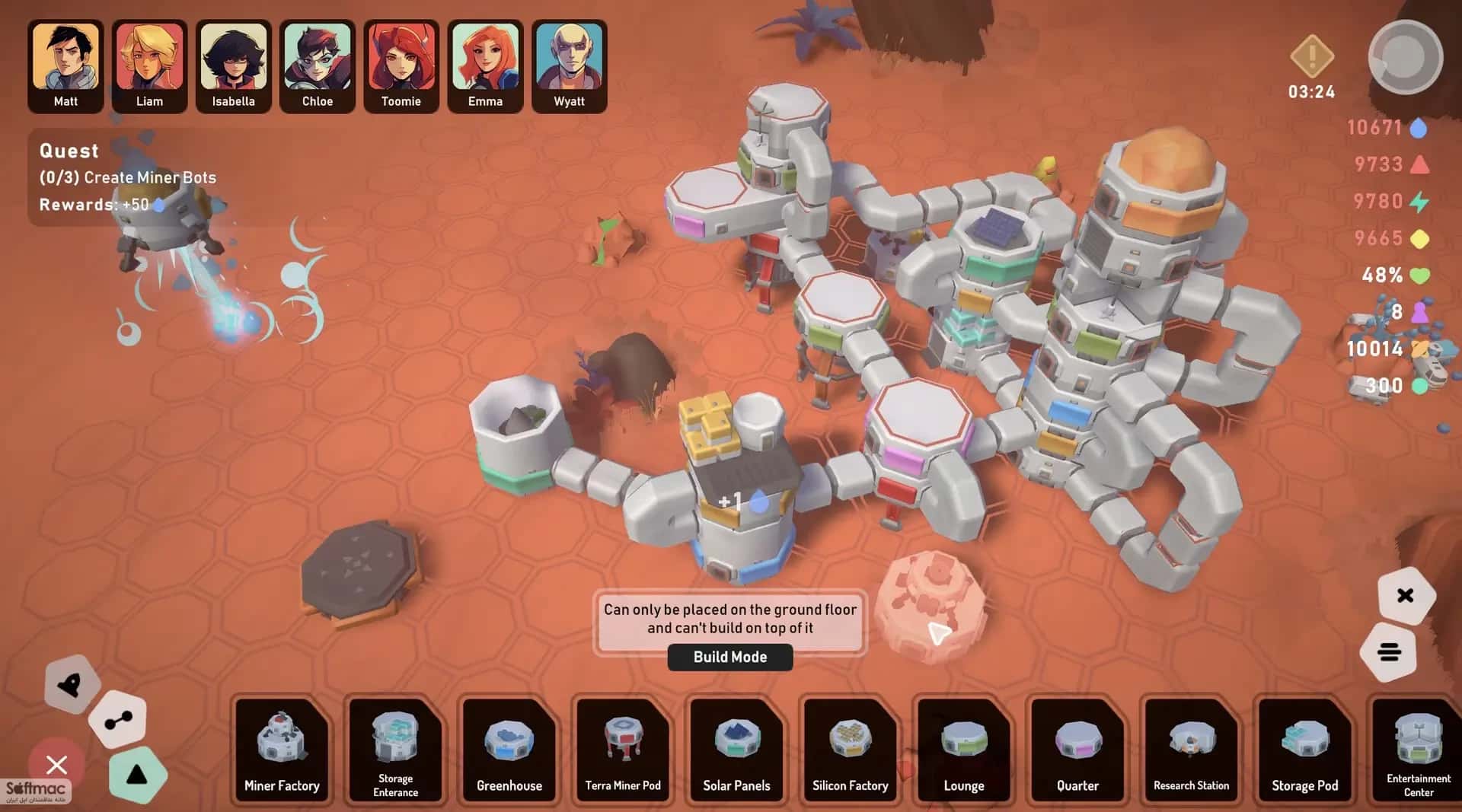 اسکرینشات 4 Stellar Settlers: Space Base Builder