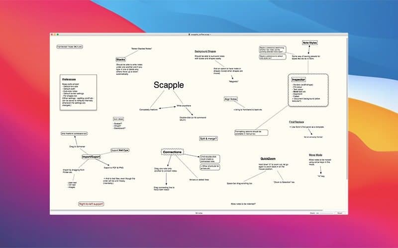 اسکرینشات 1 Scapple
