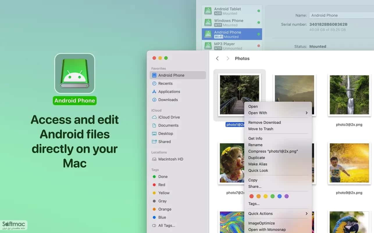 اسکرینشات 2 MacDroid