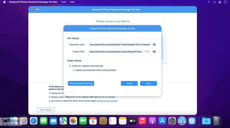 اسکرینشات 1 Aiseesoft iPhone Password Manager for Mac