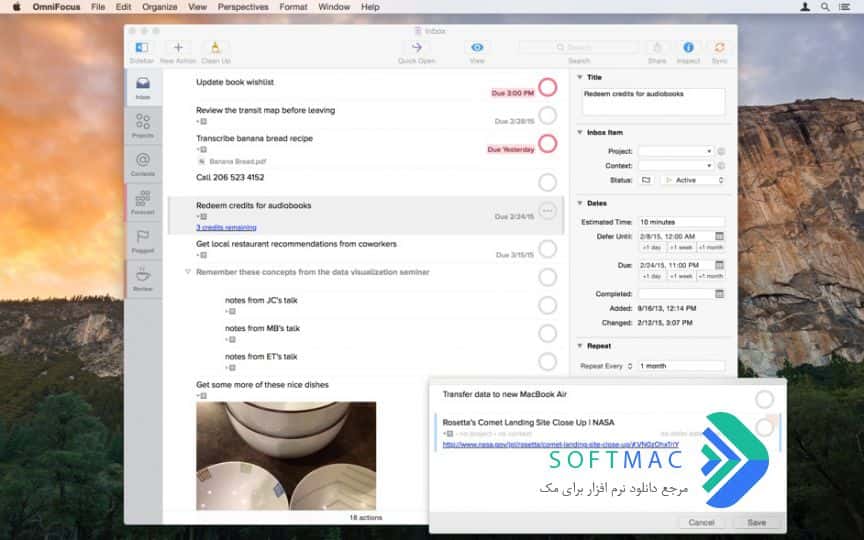 اسکرینشات 3 OmniFocus