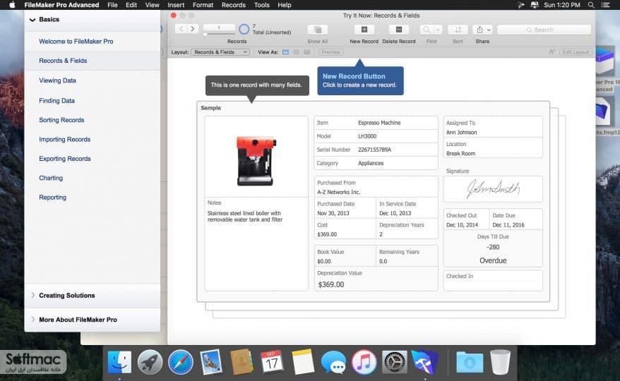 اسکرینشات 1 FileMaker Pro Advanced