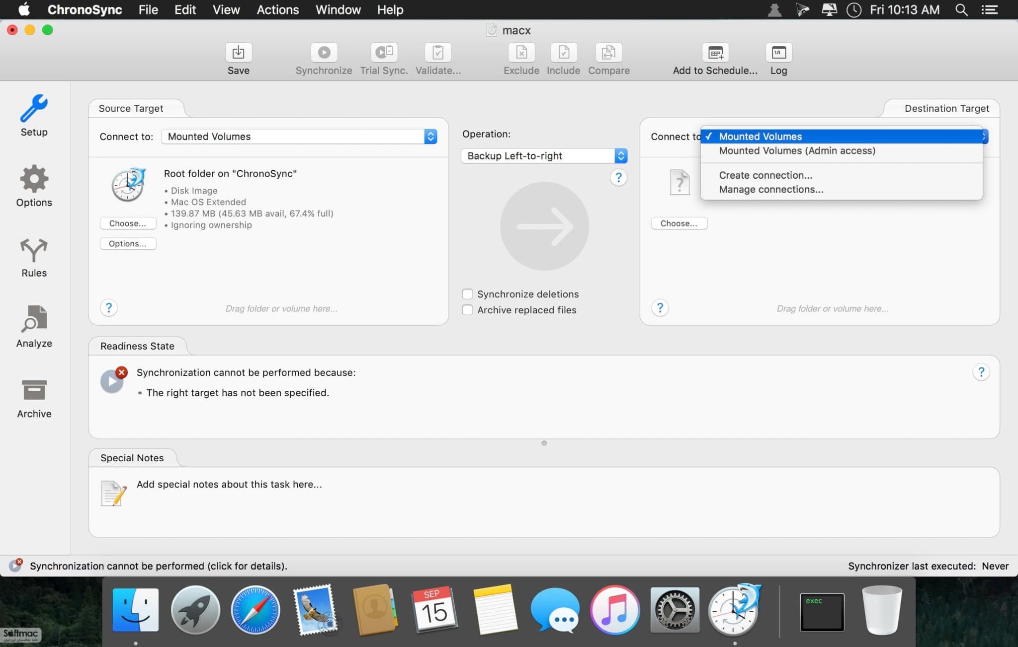 اسکرینشات 1 ChronoSync