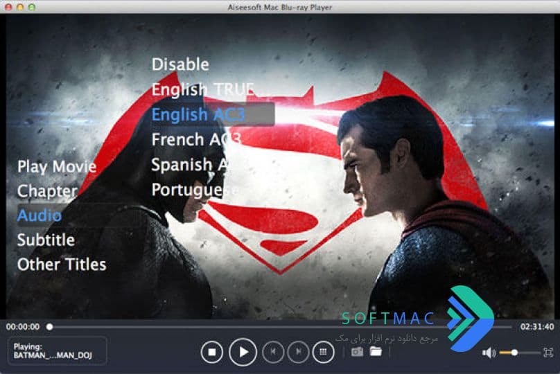 اسکرینشات 1 Aiseesoft Mac Bluay Player