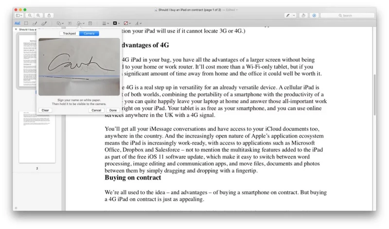روش امضا کردن یک PDF در مک