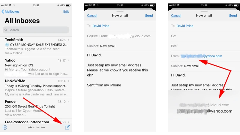 روش تنظیم و ارسال ایمیل در آیفون و آیپد