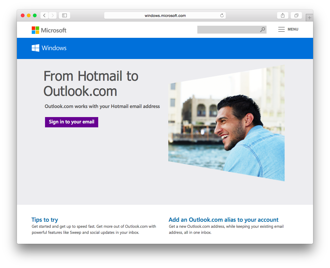روش تنظیم هات‌میل (Hotmail) در مک