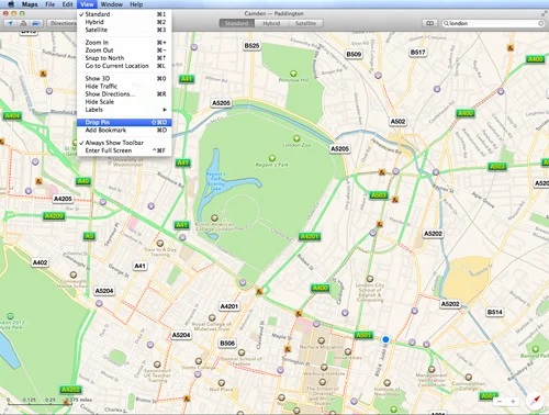 روش استفاده از نقشه اپل / Apple Maps در مک